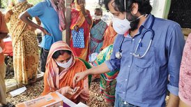 A health camp at Heramba-Gopalpur 