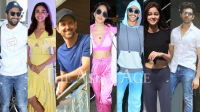 Bollywood celebrities like Hrithik Roshan, Alia Bhatt, Kartik Aaryan, Vicky Kaushal, Kiara Advani, Ananya Panday and others were snapped in the city of dreams, Mumbai. (Photos: Viral Bhayani)